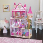 Casuta Castel din lemn pentru papusi ROSE Garden DollHouse Kidkraft cu sunete si lumni